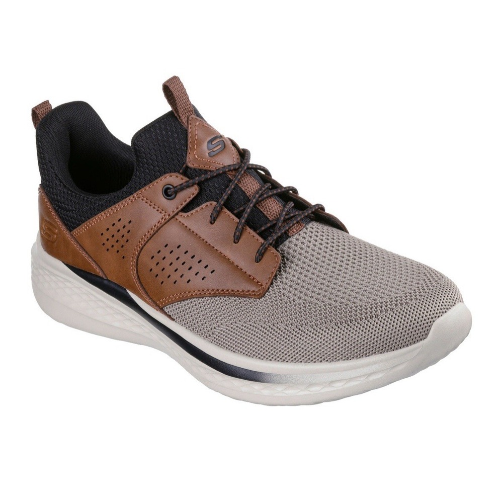 SKECHERS Slade Breyer Brown Tan Relaxed Fit Sneaker Shoe‎ Mens 8.5 New In Box